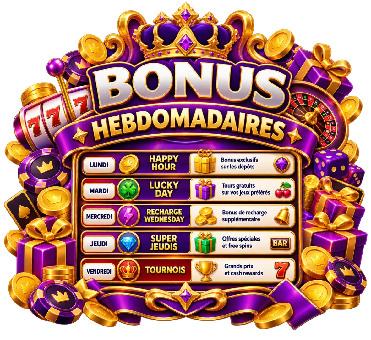bonus hebdomadaires casino